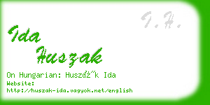 ida huszak business card